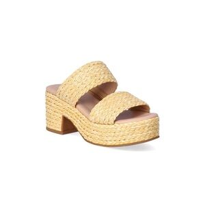 No Boundaries Tan Woven Sandals